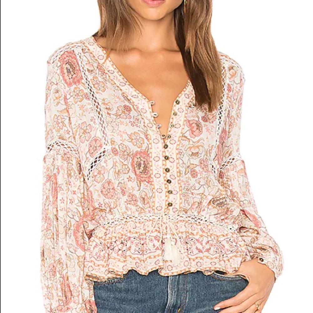 SPELL Zahara Rosewater Blouse XL